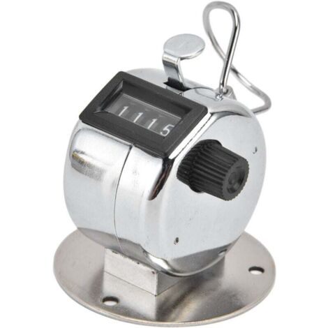 Compteur Manuel 4 Chiffres Acier Inoxydable ABS Verre pour École Casino Lot de 4