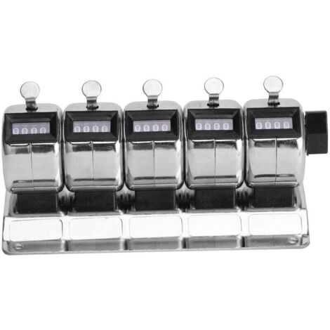 Compteur mécanique en métal, clicker manuel à 4 chiffres, 5 unités, outils de quincaillerie de comptage en acier inoxydable