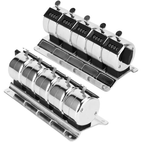 Compteur mécanique manuel en métal 4 chiffres 5 unités acier inox outil de comptage quincaillerie