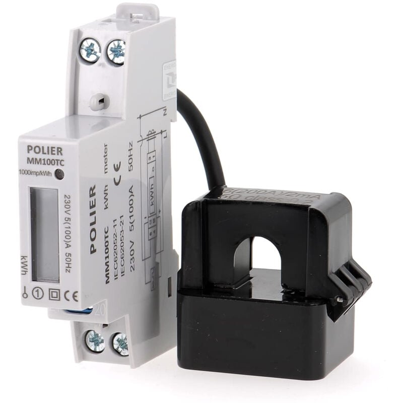 Polier - compteur D&039,ÉNERGIE wifi 100A monophasé tc - MM100TC