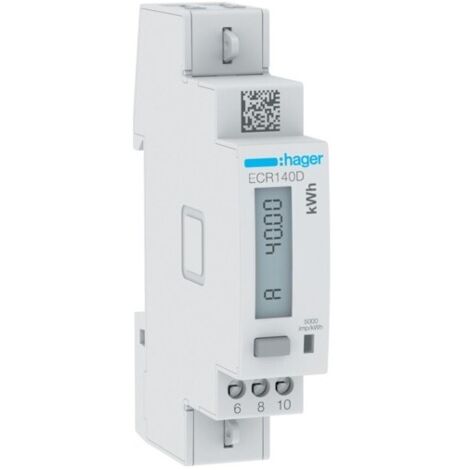 COMPTEUR MONO 40A MODBUS MID - GESTION DU BATIMENT HAGER ECR140D