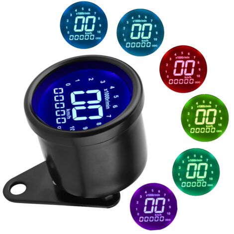 Compteur Multifonction LCD pour Motos - Vitesse, Kilométrage, RPM - Instrument Universel