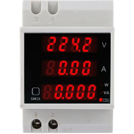 Compteur Multifonction Rail DIN D52 - Mesure Tension AC, Courant, Puissance, Énergie - 80-300V 100A