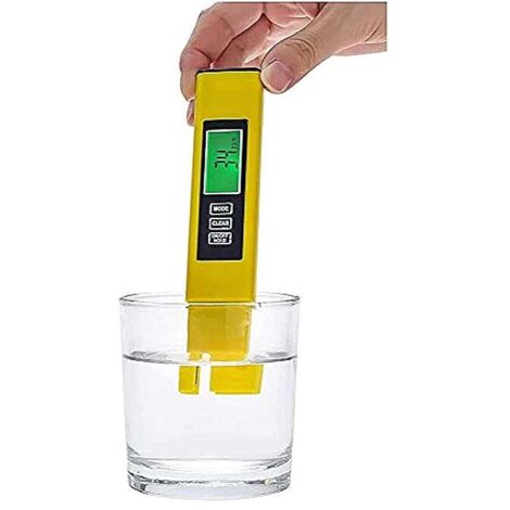 Compteur numérique de précision 3 en 1 TDS Testeur de qualité de l'eau idéal pour l'eau potable 0-9990 ppm Thermomètre EC Testeur de qualité de l'eau
