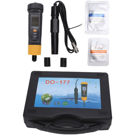 Compteur numérique d'oxygène dissous, 2 Modes, écran LCD rétroéclairé, Kit de Test de DO Portable précis pour aquarium d'étang.