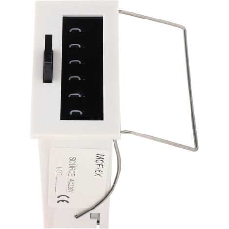 Compteur numérique électromagnétique MCF‑6X 6 chiffres, plage 0‑999999, ABS, 1.5W AC220V