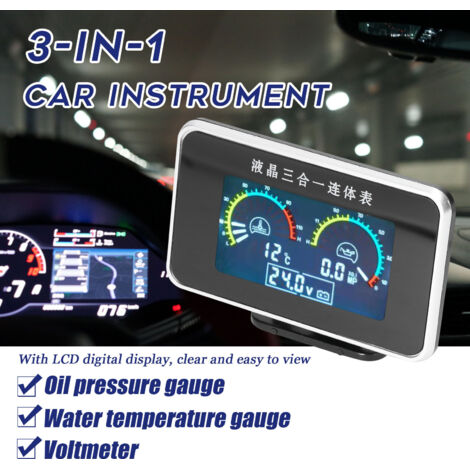 Moniteur Batterie Auto Chargeur USB Voiture 3 En 1 - Voltmètre Thermomètre Horloge - Pour Batterie 12V/24V - Affichage Numérique Afficheur Voiture Numérique Moniteur Batterie Auto Chargeur USB Voiture 3 En 1 - Voltmètre Thermomètre Horloge - Pour Batterie 12V/24V - Affichage Numérique Afficheur Voiture Numérique