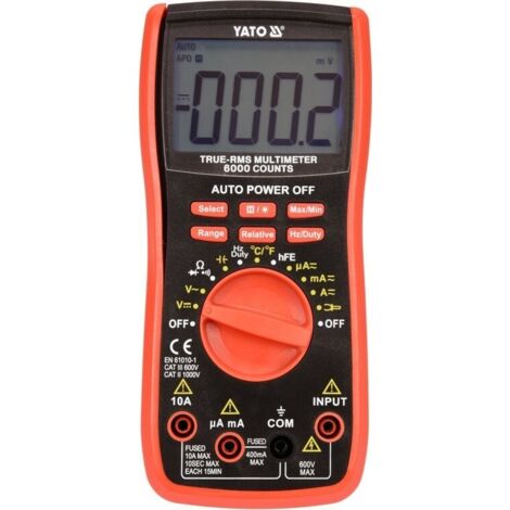 COMPTEUR NUMÉRIQUE TRUE RMS MULTIFONCTIONNEL YT-73085 YATO
