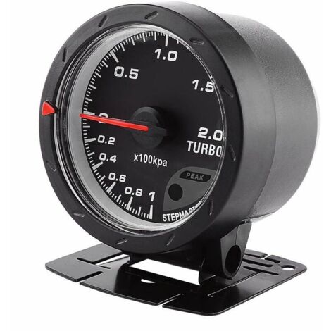 Compteur Pression Turbo Jauge de Pression Turbo de 60mm LED Coquille de Poussée Universel pour Voiture 0-200 Kpa