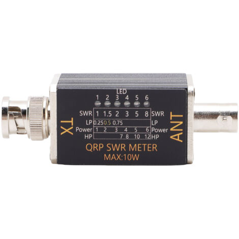 Compteur SWR 1-30mhz 10W, Interface BNC, indicateur debout à ondes courtes avec 6 lumières LED pour Radio