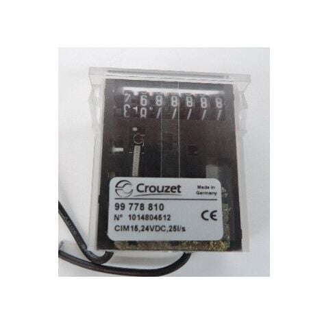 Compteur totaliseur d'impulsions mécanique 24V CC 7 digits 15X32mm CIM15 Crouzet 99778810