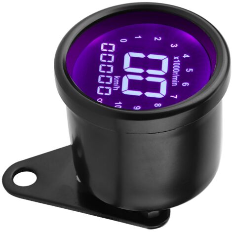 Compteur universel moto LCD avec odomètre, tachymètre et indicateur de vitesse