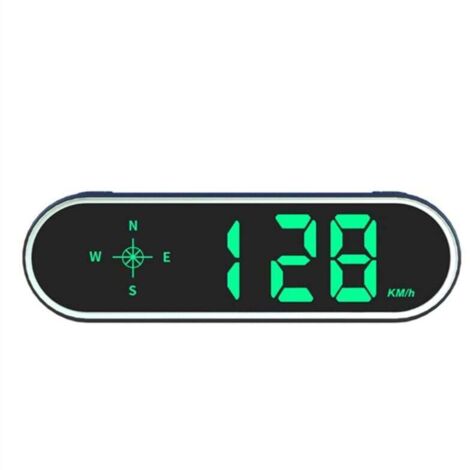 Compteur Vitesse GPS HUD Universel Affichage Tête Haute avec Boussole Alarme Survitesse pour Tous Véhicules