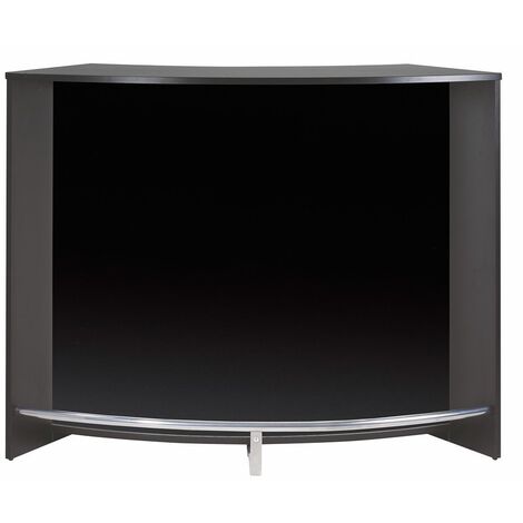 Comptoir de bar 2 portes noir Snack 134cm