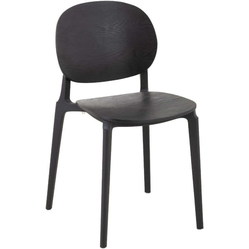 Les Tendances - Chaise salle à manger moderne Noir 40x53x82 cm Les Tendances - Chaise salle à manger moderne Noir 40x53x82 cm