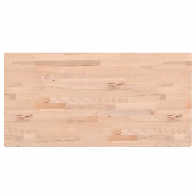 Comptoir de salle de bain 80x40x1,5 cm bois massif de hêtre Vidaxl