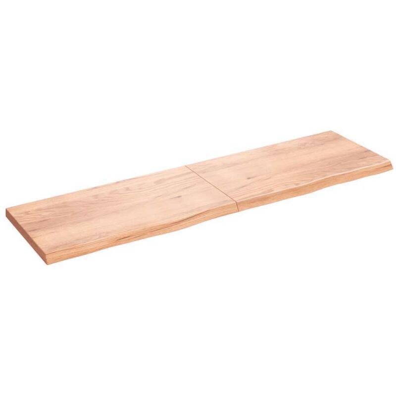 Vidaxl - Comptoir de salle de bain marron 220x60x(2-6) cm bois traité