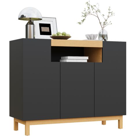 Comptoir, trois portes. Conçu pour les pièces à vivre et les salles à manger. Meuble multifonctionnel permettant de ranger diverses choses en un seul endroit.