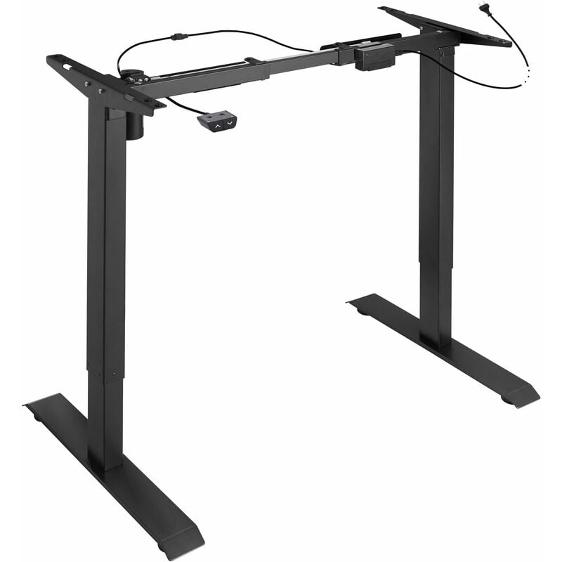 Tectake - Standing Desk Frame - 2 stage electrically height-adjustable - computer desk, standing desk, pc desk - black