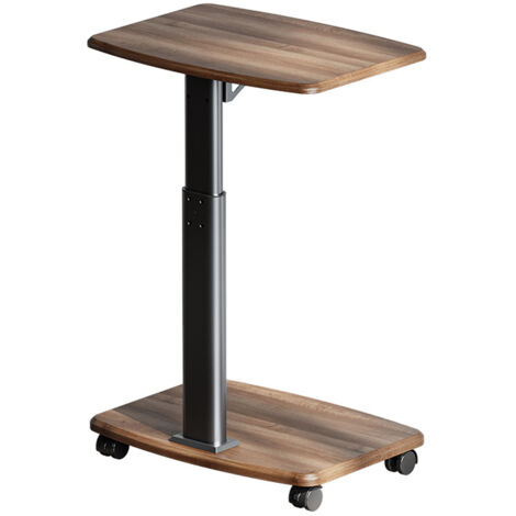 Computer Desk for Small Spaces Compact Lifting Table Desk with Wheels Double Layer Adjustable Height and Mobile Storage for Home Office Small Spaces