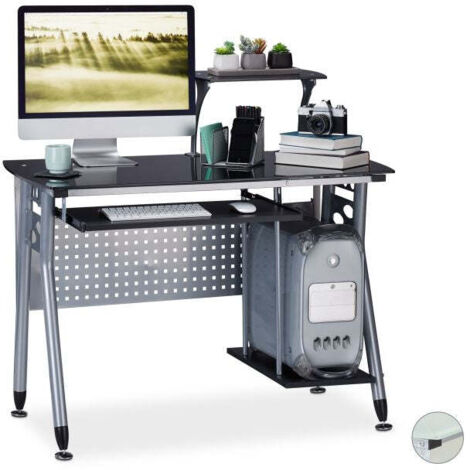 Computer Desk With Glass-top