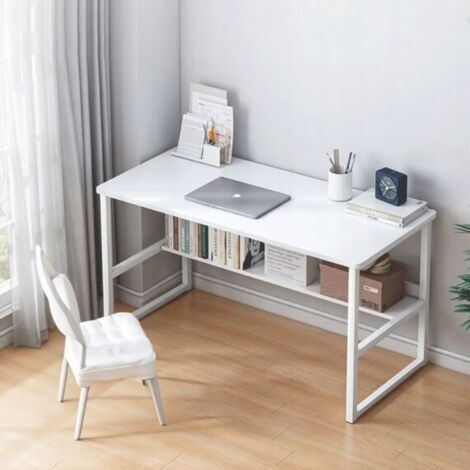 Computer-Schreibtisch, weißer für Jugendliche mit Ablage, modern, 100 cm