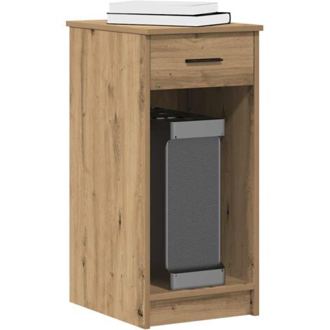 Computer Tower Stand with Drawer Artisan Oak 35x45x77 cm vidaXL