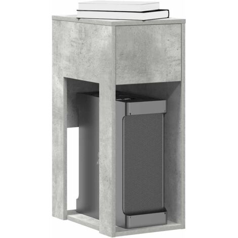 Computer Tower Stand with Drawer Concrete Grey 30x44x74 cm vidaXL