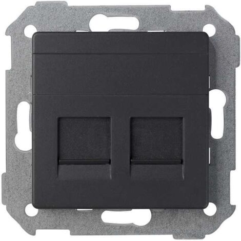 Computerabdeckung 2 Buchsen RJ45 Graphit SIMON 82006-38