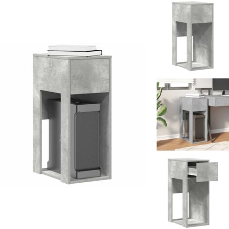 Computerschrank mit Schublade Betongrau 30x44x74 cm - Computerschrank - Computerschränke - PC-Schrank - Büroschrank