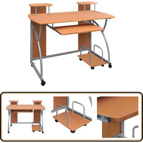 Computertisch Braun 110x52x88,5 cm Holzwerkstoff - Bürostuhl - Schreibtisch - Home Office - Arbeitsplatzgestaltung - Laptoptisch