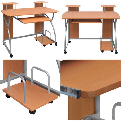 Computertisch Braun 110x52x88,5 cm Holzwerkstoff - Bürostuhl - Schreibtisch - Home Office - Arbeitsplatzgestaltung - Laptoptisch - Home & Living