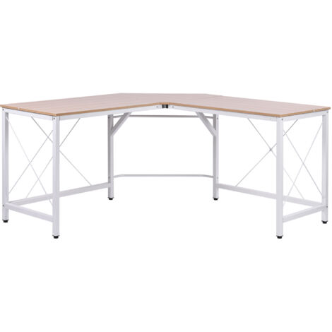 Computertisch Schreibtisch L-Form Arbeitstisch Bürotisch Eckschreibtisch Winkelschreibtisch MDF Natur 150 x 150 x 76 cm