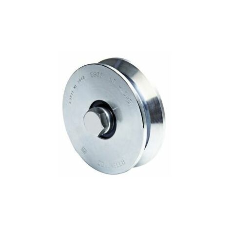 Comunello RUOTA PER CANCELLI CON PERNO GOLA Y 2 cuscinetti art. 307 mm. 120x30 6 PZ
