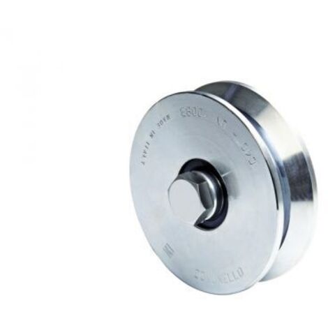 Comunello RUOTA PER CANCELLI CON PERNO GOLA Y 2 cuscinetti art. 307 mm. 120x30 6 PZ