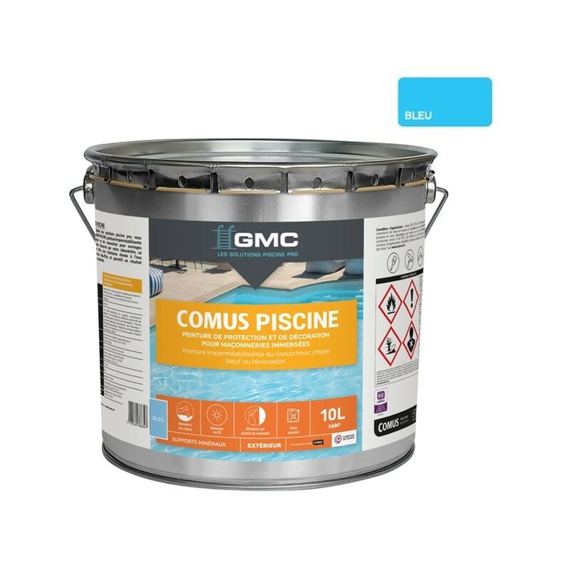 Comus - piscine gmc - Bleu 10L - Peinture pour piscines et maçonnerie en immersion