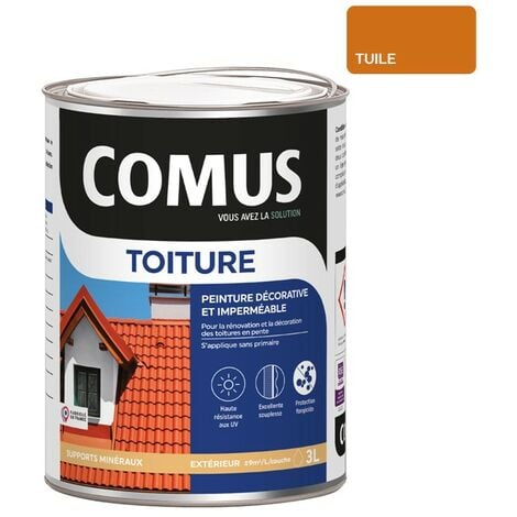 COMUS TOITURE - Tuile 3L - Peinture décorative imperméable pour la rénovation des toitures - COMUS