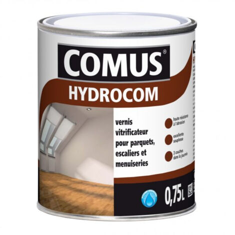 Comus – Vitrificateur Hydrocom mat soie incolore 0.75L – Pour parquets et boiseries – Résistant à l'abrasion – 13052
