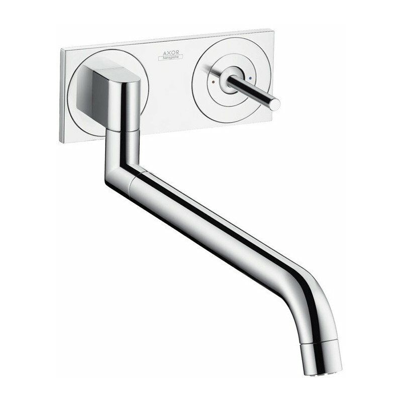 

Hansgrohe - con cocina de pared con aspecto de acero inoxidable