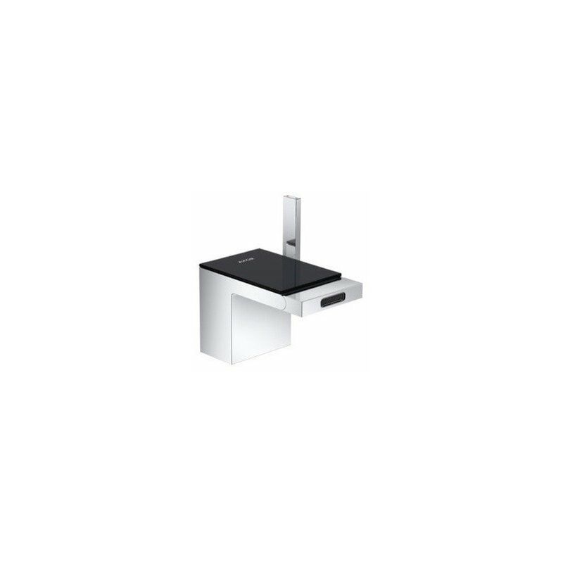 

Hansgrohe - con empuñadura de bidé, desagüe push-open cromado / vidrio negro