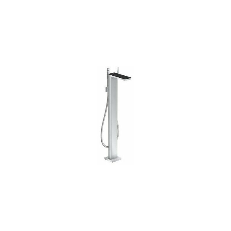 

Hansgrohe - con manilla de bañera / ducha, juego de acabados para montaje en suelo cromo / vidrio negro