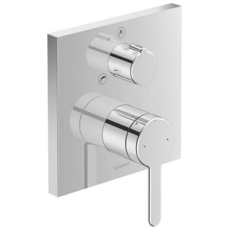 con miscelatore vasca-doccia Duravit C.1 UP con deviatore angolare cromato
