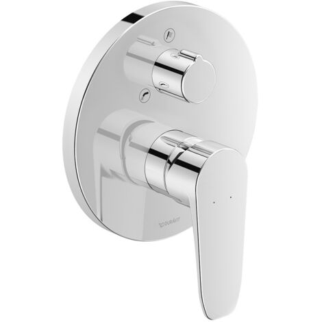 con miscelatore vasca-doccia incasso B.1, con deviatore cromato DURAVIT
