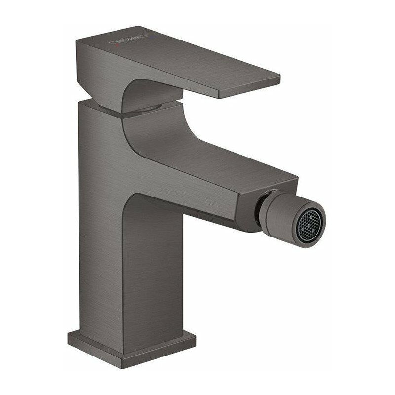 

Hansgrohe - con palanca de bidé, desagüe de empuje, cromo negro cepillado
