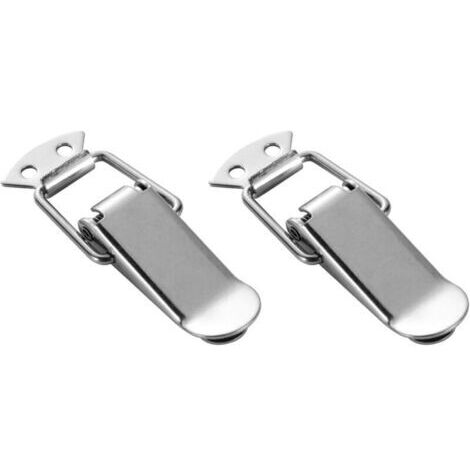 Con set di 2 piccoli dispositivi di bloccaggio in acciaio inox, 57 mm, con viti, accessori per mobili per cassetti e armadi di legno.