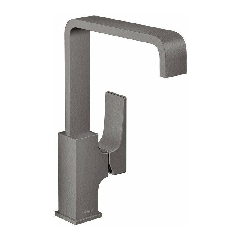

Hansgrohe - con tirador para lavabo 230 tirador de palanca, desagüe push-open negro cromado cepillado