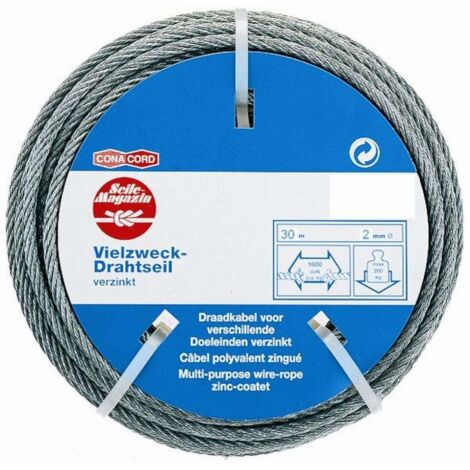 Conacord Drahtseil Ø 2 mm x 30 m Seile