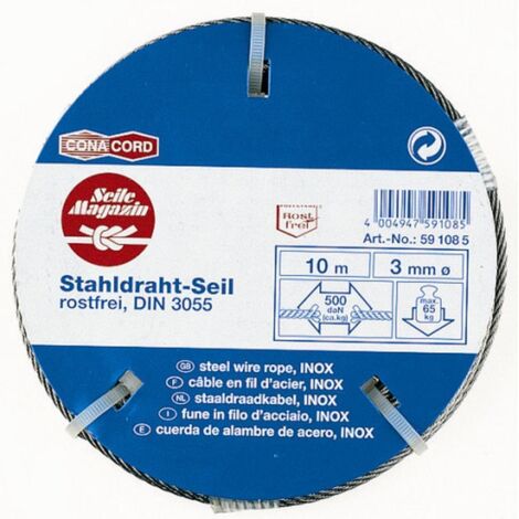 Conacord Drahtseil Ø 3 mm x 10 m Seile