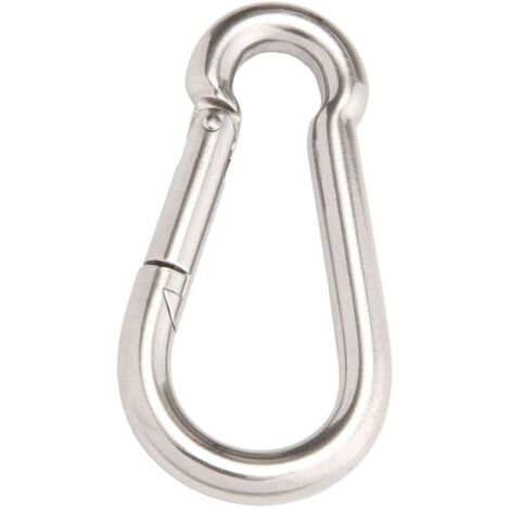 50 Stück Feuerwehr Karabinerhaken Karabiner Haken Stahl verzinkt  4 x 40 mm 