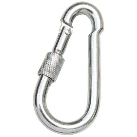 Conacord Karabinerhaken 8x80 mm Karabiner Haken Schraubkarabiner Feuerwehrhaken